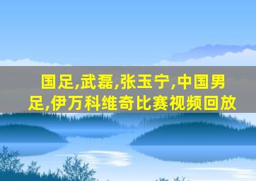 国足,武磊,张玉宁,中国男足,伊万科维奇比赛视频回放