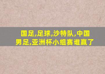 国足,足球,沙特队,中国男足,亚洲杯小组赛谁赢了